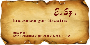 Enczenberger Szabina névjegykártya