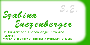 szabina enczenberger business card